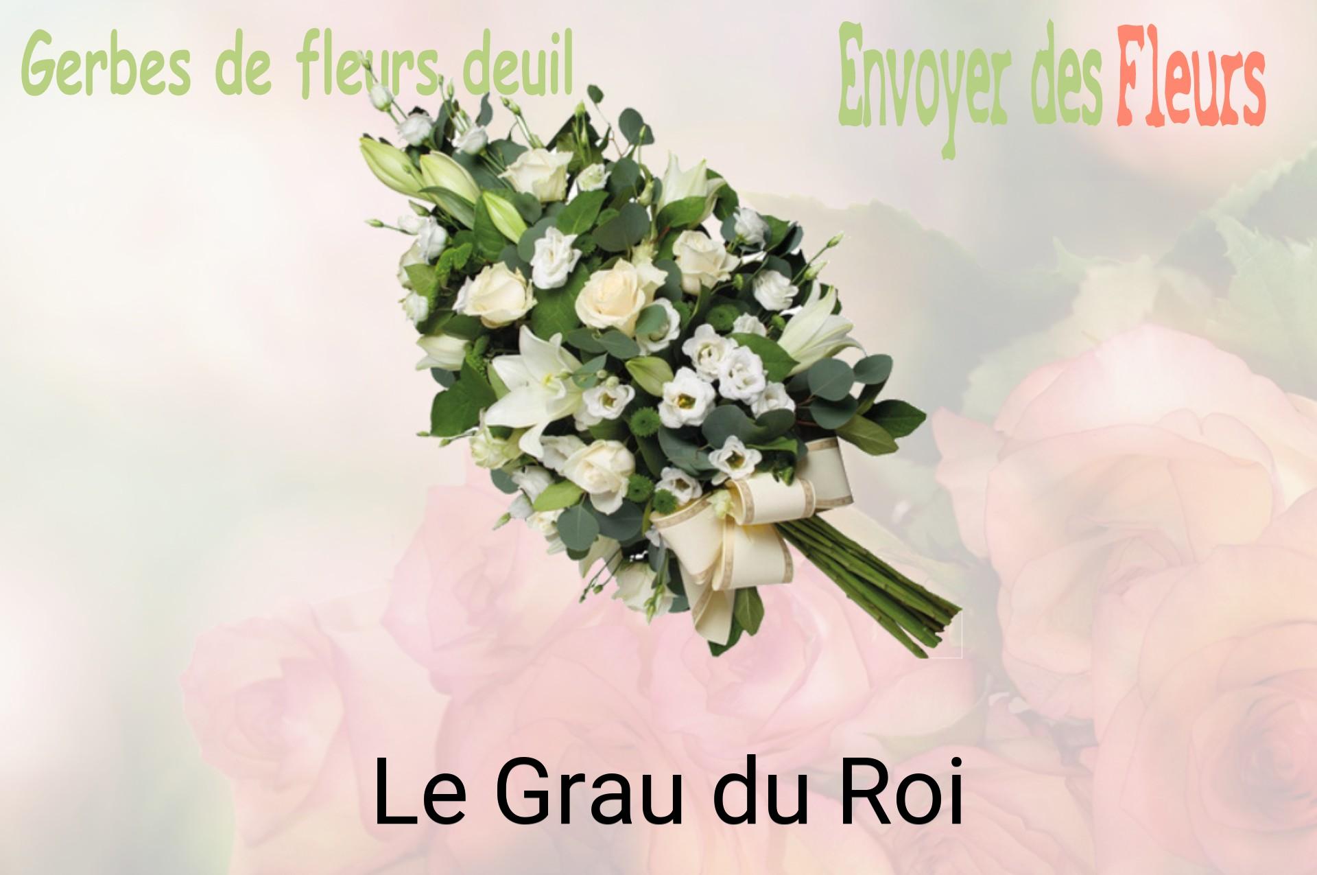 Gerbe de fleurs de deuil livrée à Le Grau-du-Roi